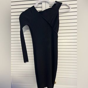 Black one shoulder dress